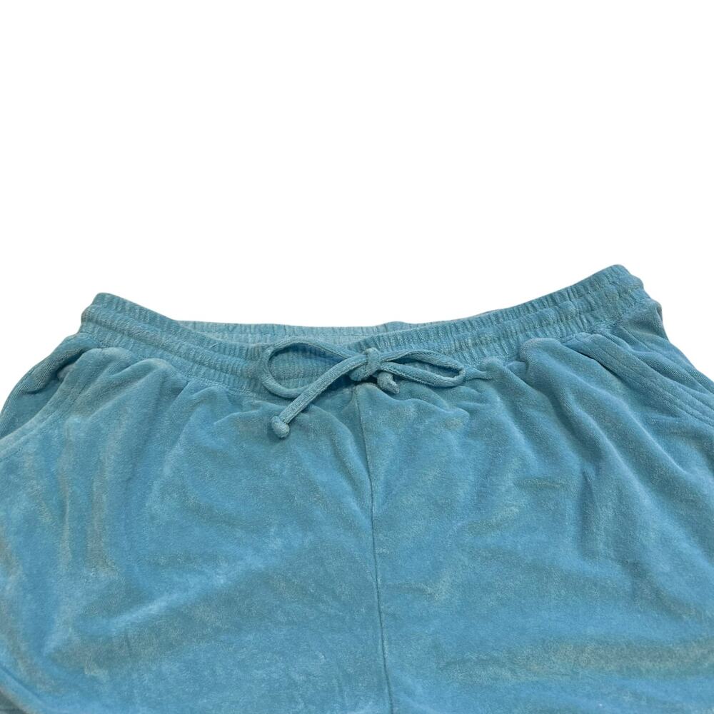 Fabletics Teal Terry Cloth Mini Shorts Mushroom Patch Coquette 1X - Picture 9 of 16